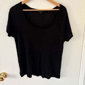 COS - scoop neck lycell tee size M Black